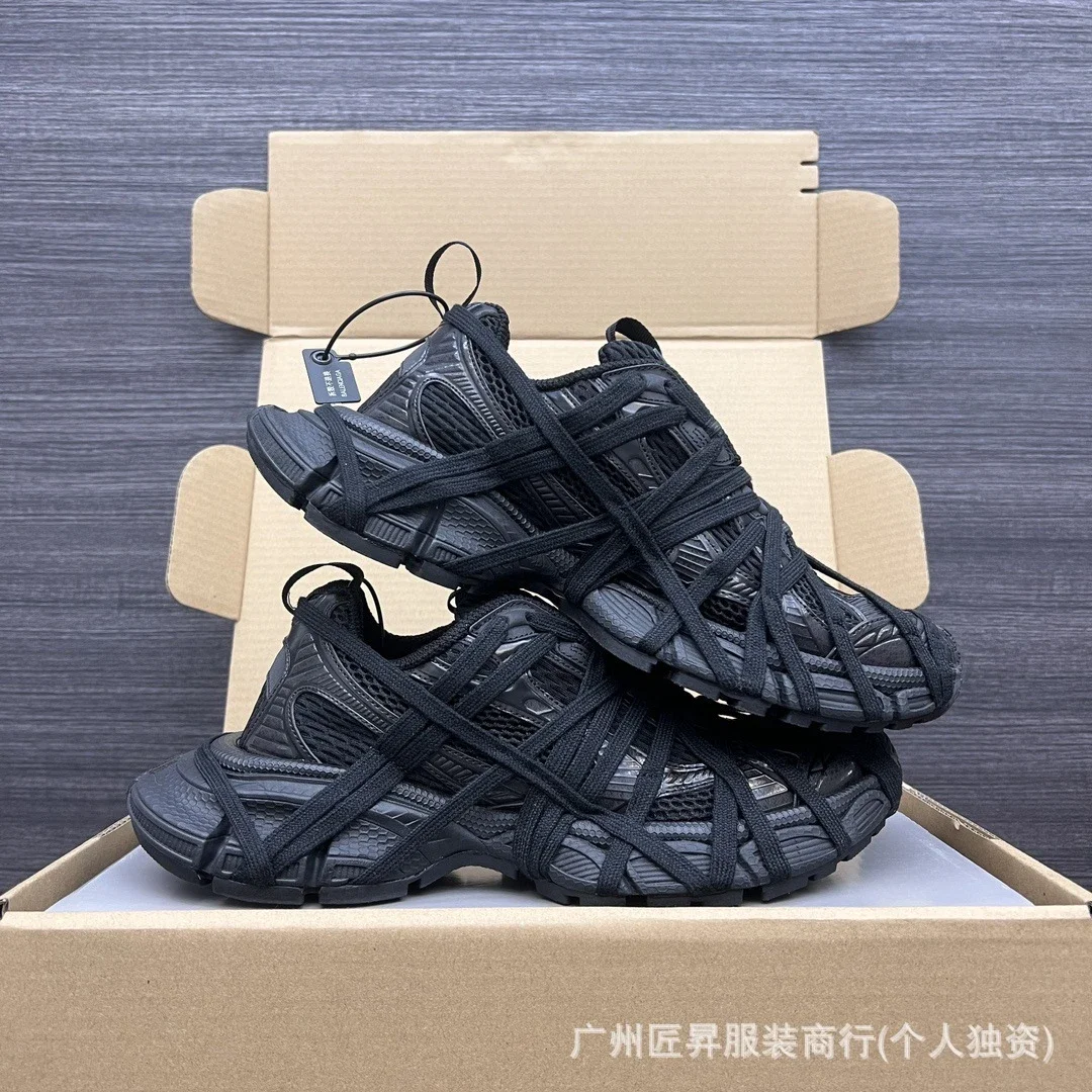 Balenciaga SS25 Distressed Lace-Up Runners