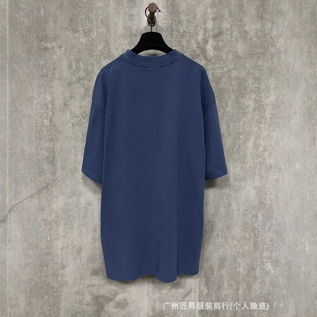 B Unisex Loose Embroidered Wheat T-Shirt