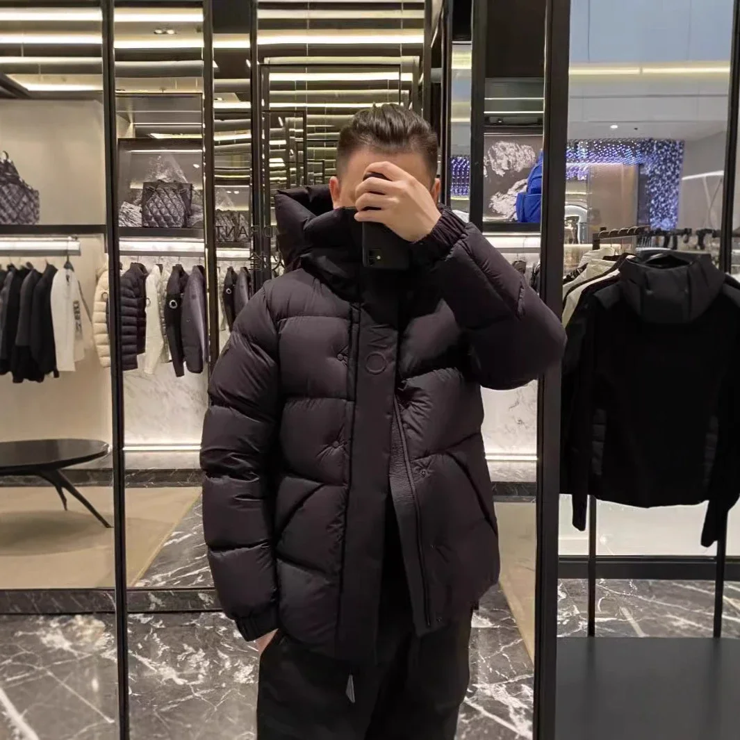 Madeir Premium Black Hooded Down Jacket
