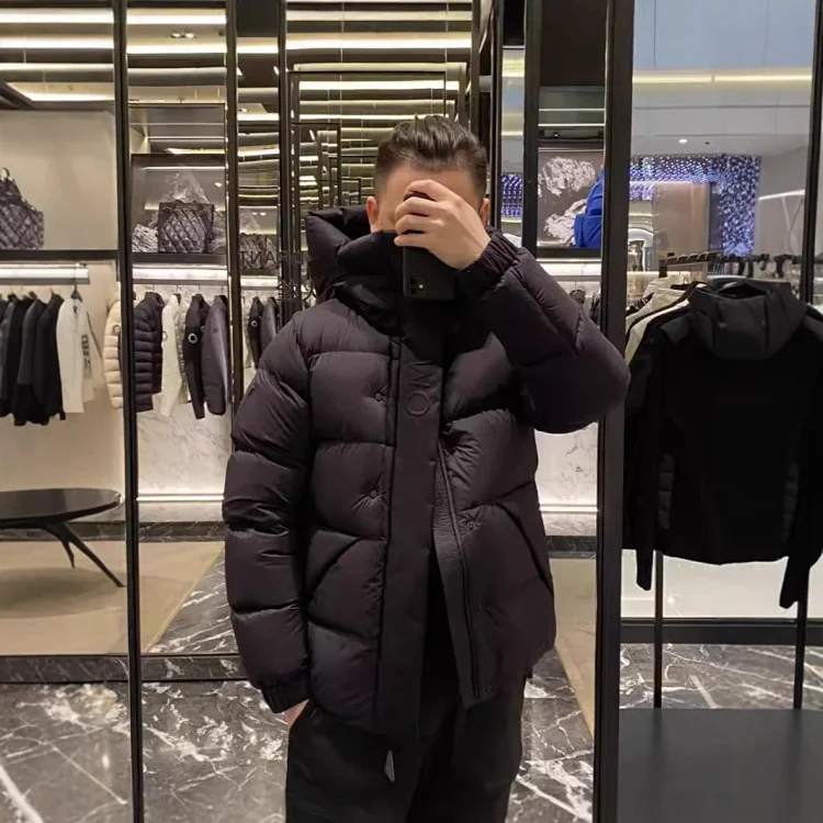 Madeir Premium Black Hooded Down Jacket