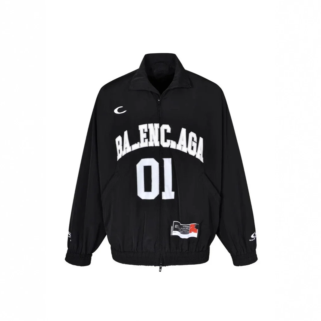 Paris 25SS Unisex Basketball Embroidered Jacket