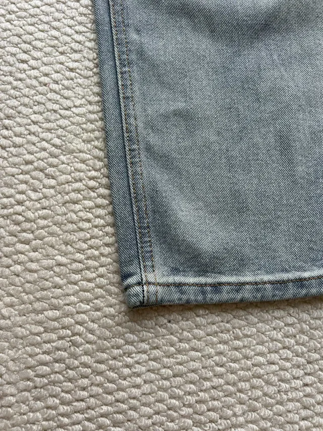 Balenciaga SS25 Distressed Washed Jeans Detail