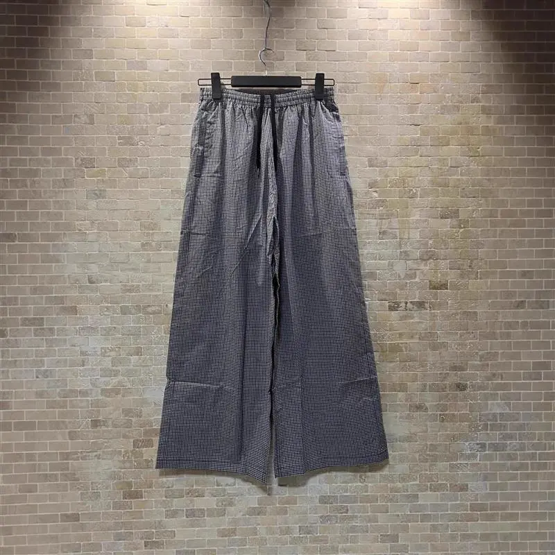 New BLCG Unisex Cotton-Linen Check Pants