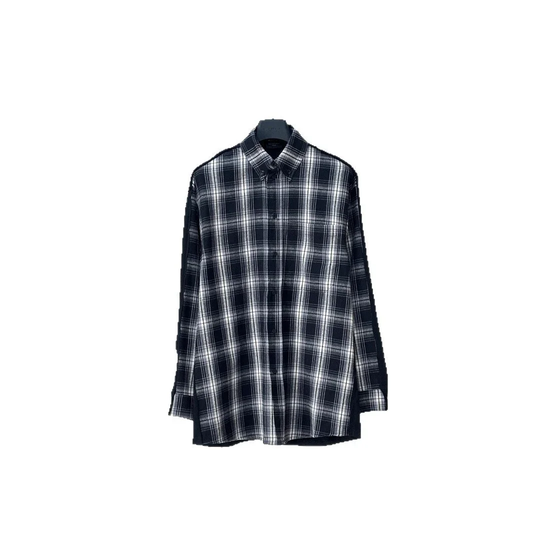 B Casual Vintage Plaid Long-Sleeve Shirt