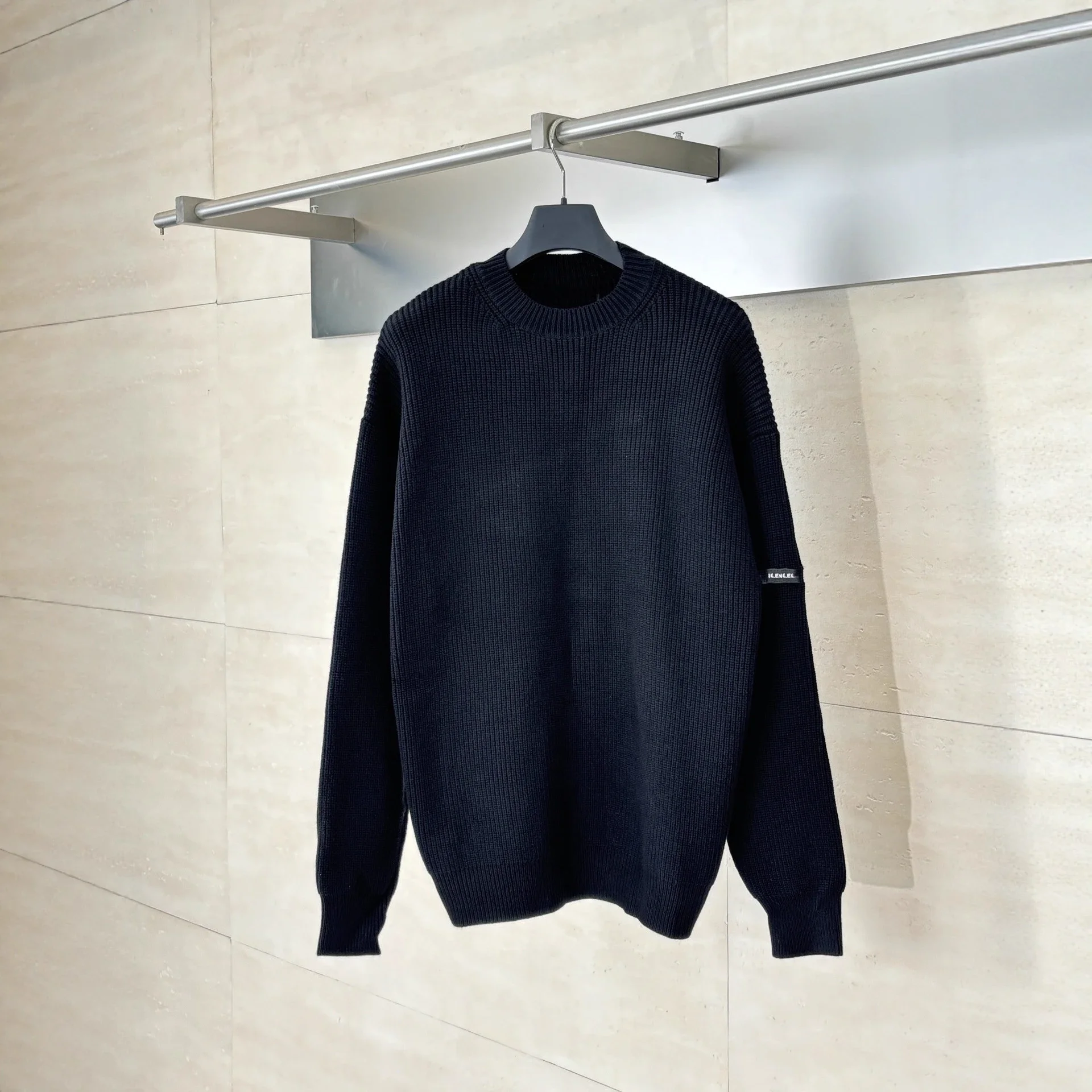 Balenciaga SS25 Sleeve Badge Knit Sweater