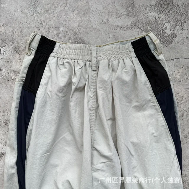 Paris BLCG 25ss Patchwork Wide-Leg Pants Detail