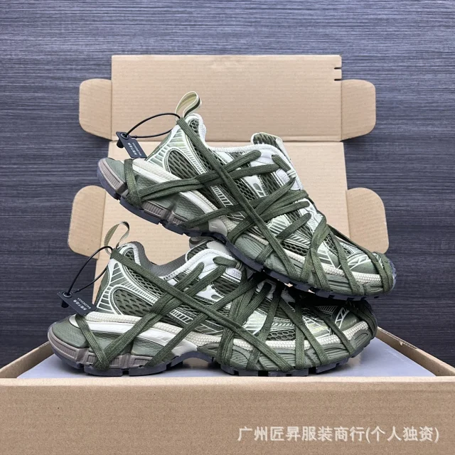 Balenciaga SS25 Distressed Lace-Up Runners Detail