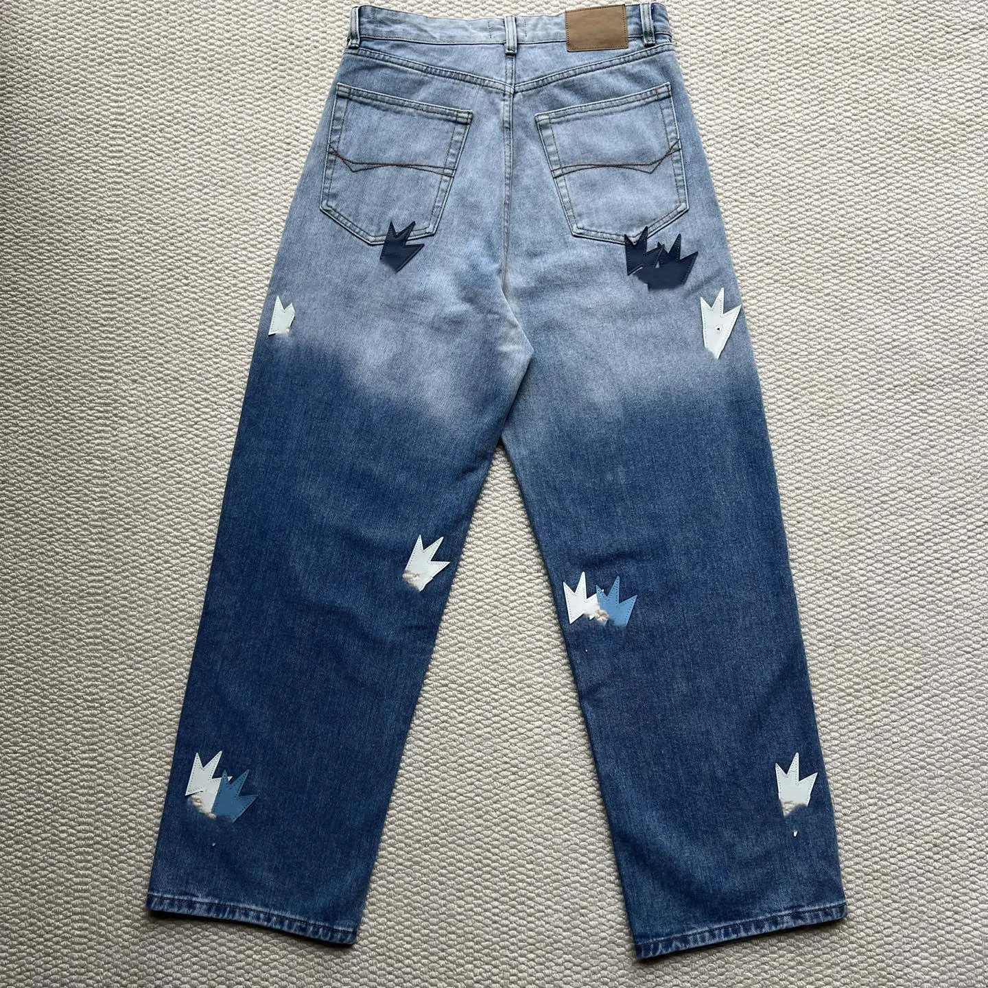 Balenciaga Gradient Blue Washed Jeans