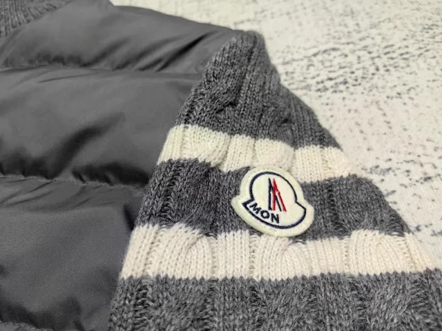 Moncler Stand Collar Wool Down Jacket Detail