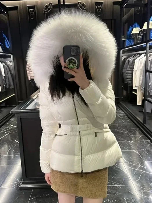 MengJia Boedic Women's Hooded Short Down Detail