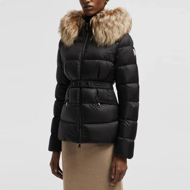 MengJia Boedic Women's Hooded Short Down Detail