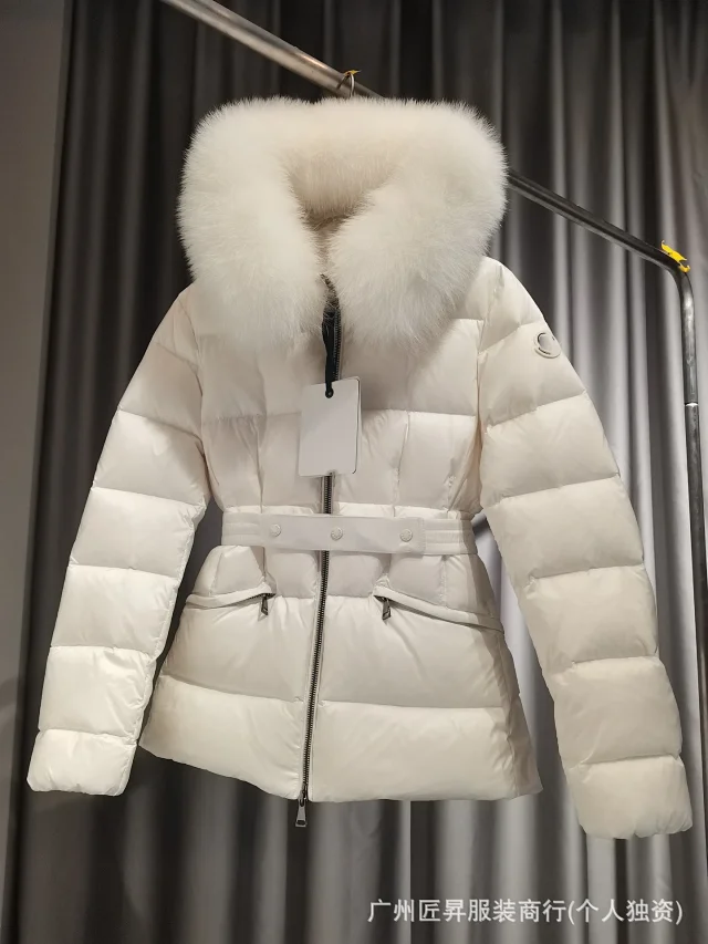 M Fox Fur Slim Down Jacket Detail