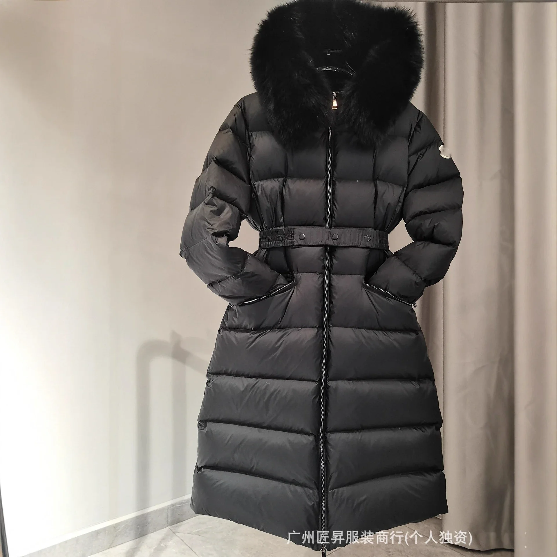 M Fox Fur Slim Down Jacket