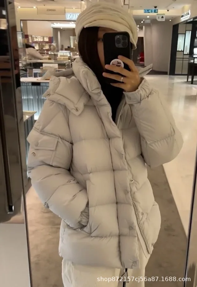 Moncler Maya Vezere Hooded Down Jacket Detail
