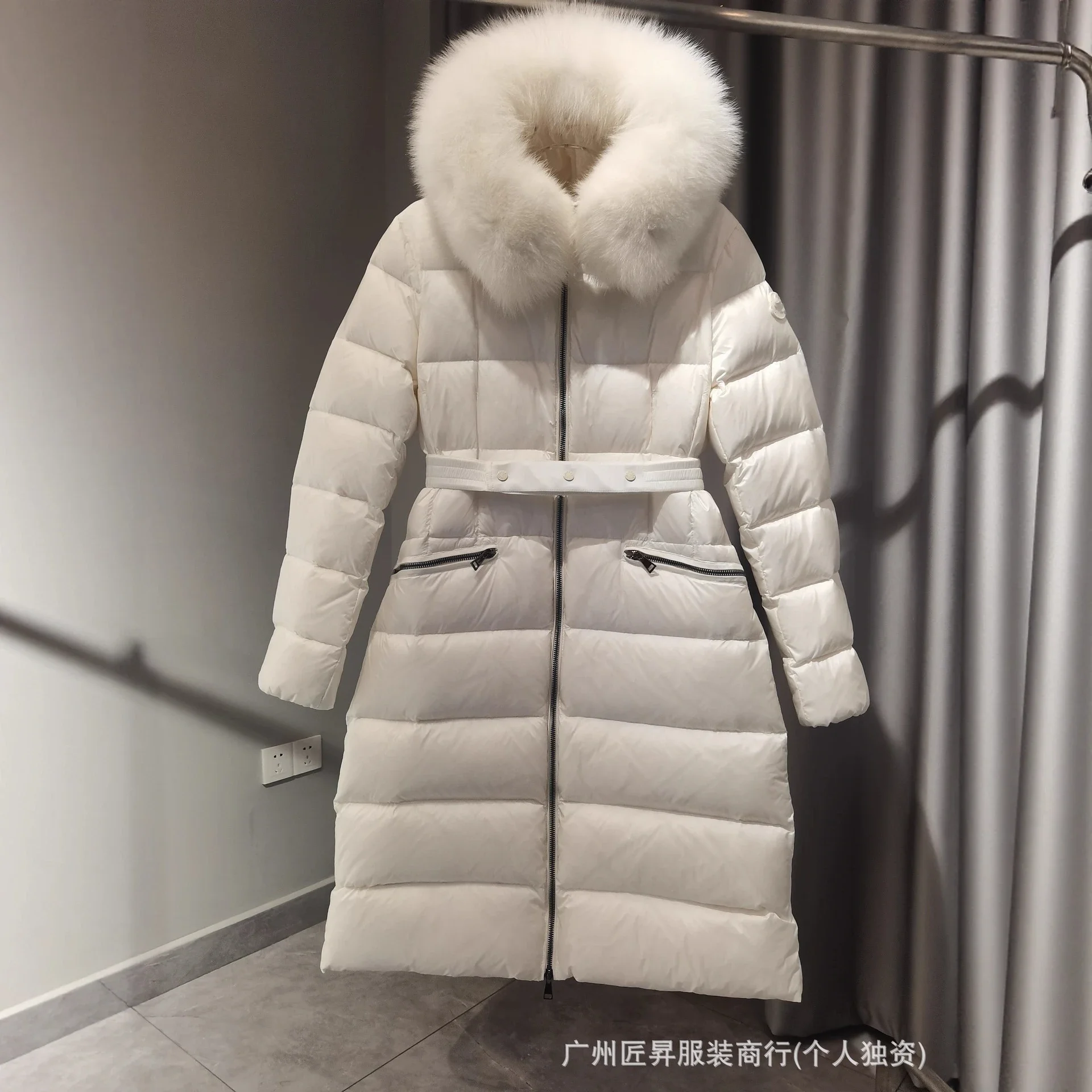 M Fox Fur Slim Down Jacket