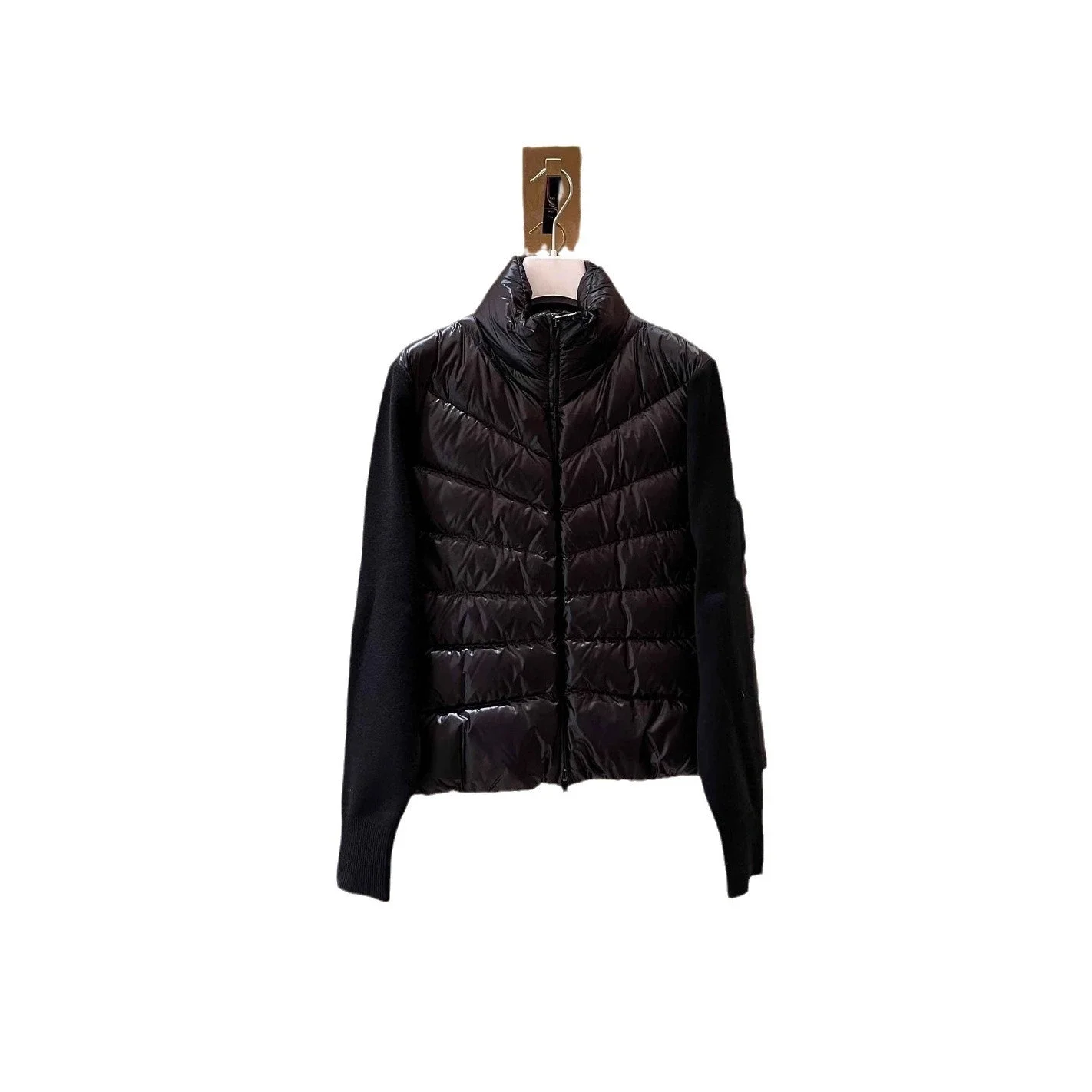 Premium Moncler Women's Knit Panel Down Jacket