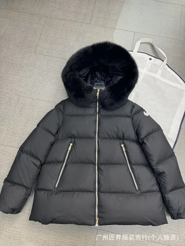 Moncler Women's Fur Collar Down Jacket Detail