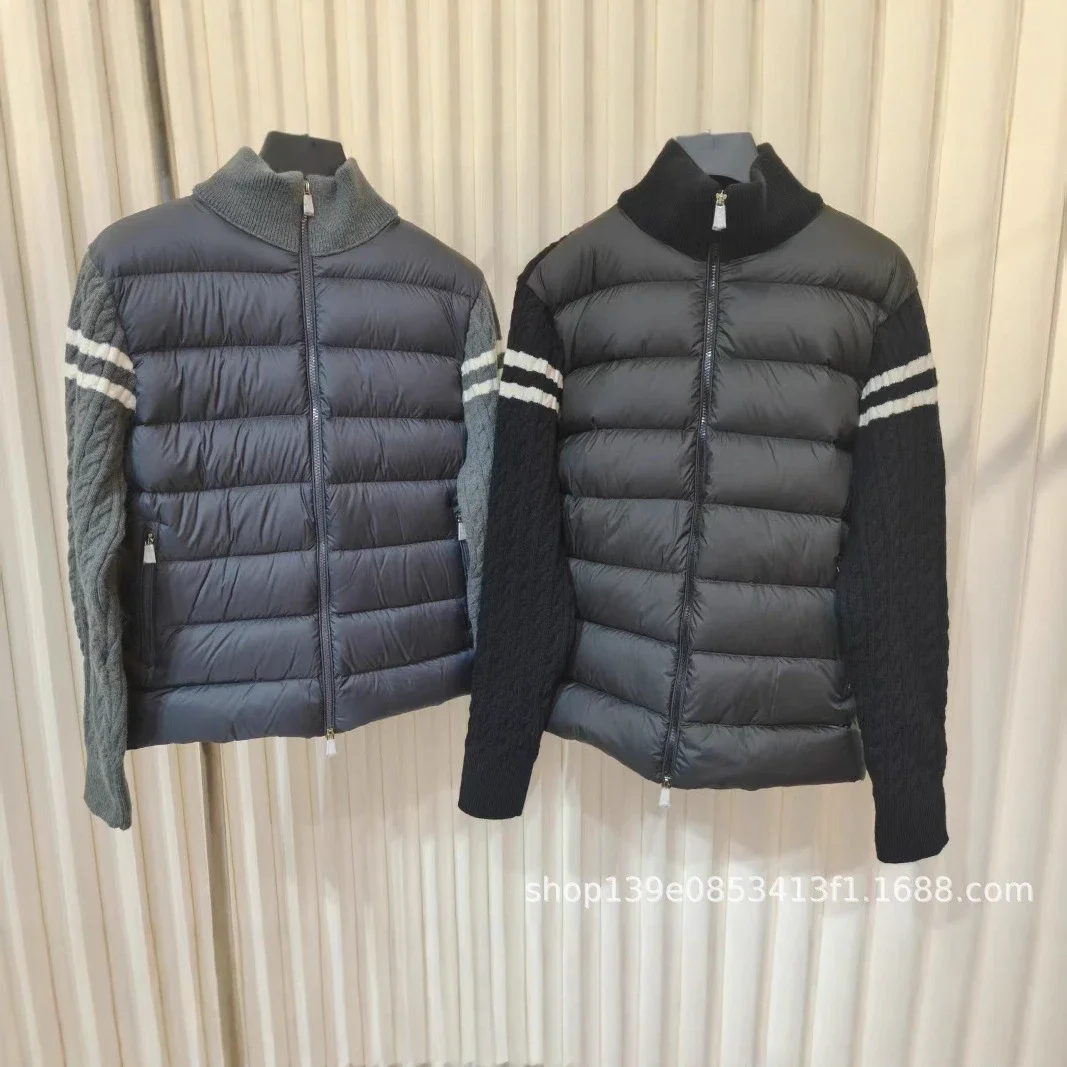 Moncler Stand Collar Wool Down Jacket