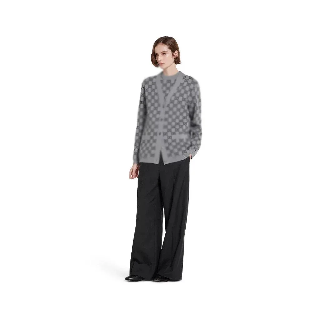 Gucci Monogram Reversible V-Neck Cardigan