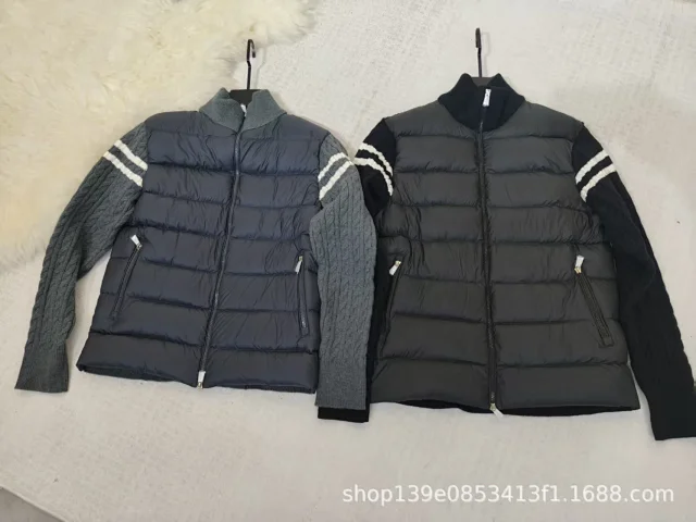 Moncler Stand Collar Wool Down Jacket Detail