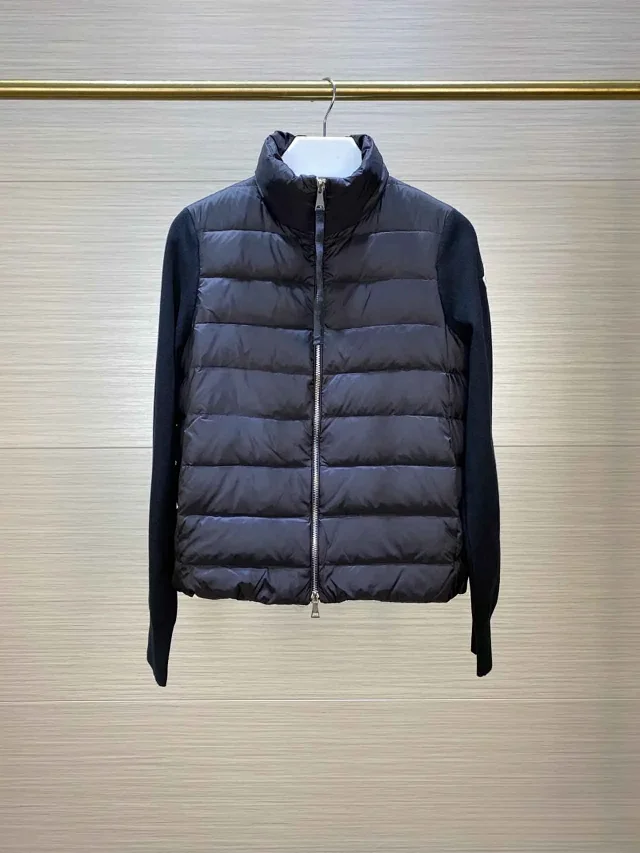 Moncler Women's Lightweight Stand-Collar Puffer Detail