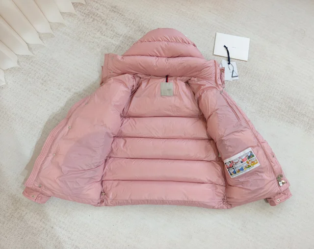 Moncler Maya Matte Hooded Down Jacket Detail
