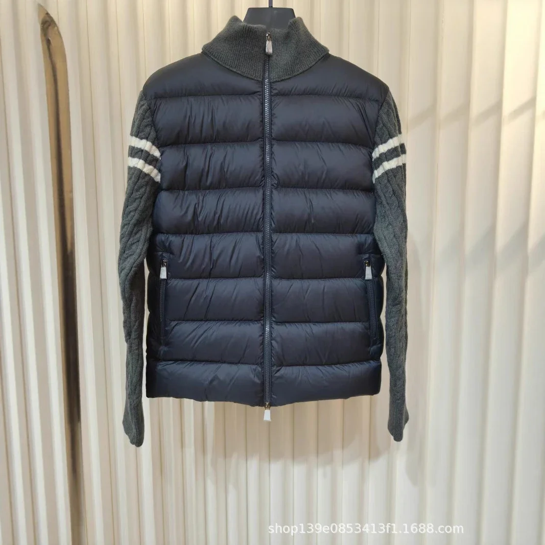 Moncler Stand Collar Wool Down Jacket