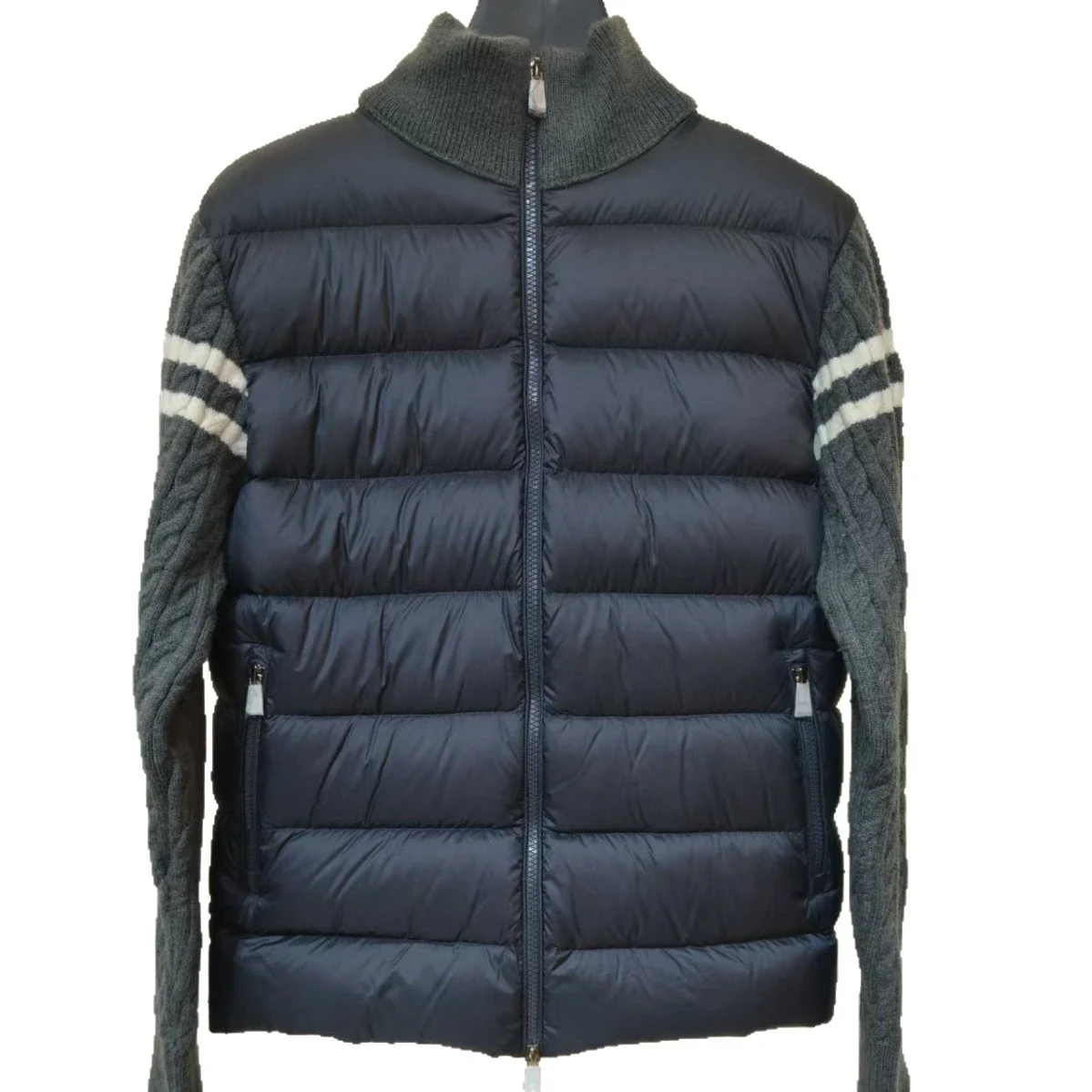 Moncler Stand Collar Wool Down Jacket