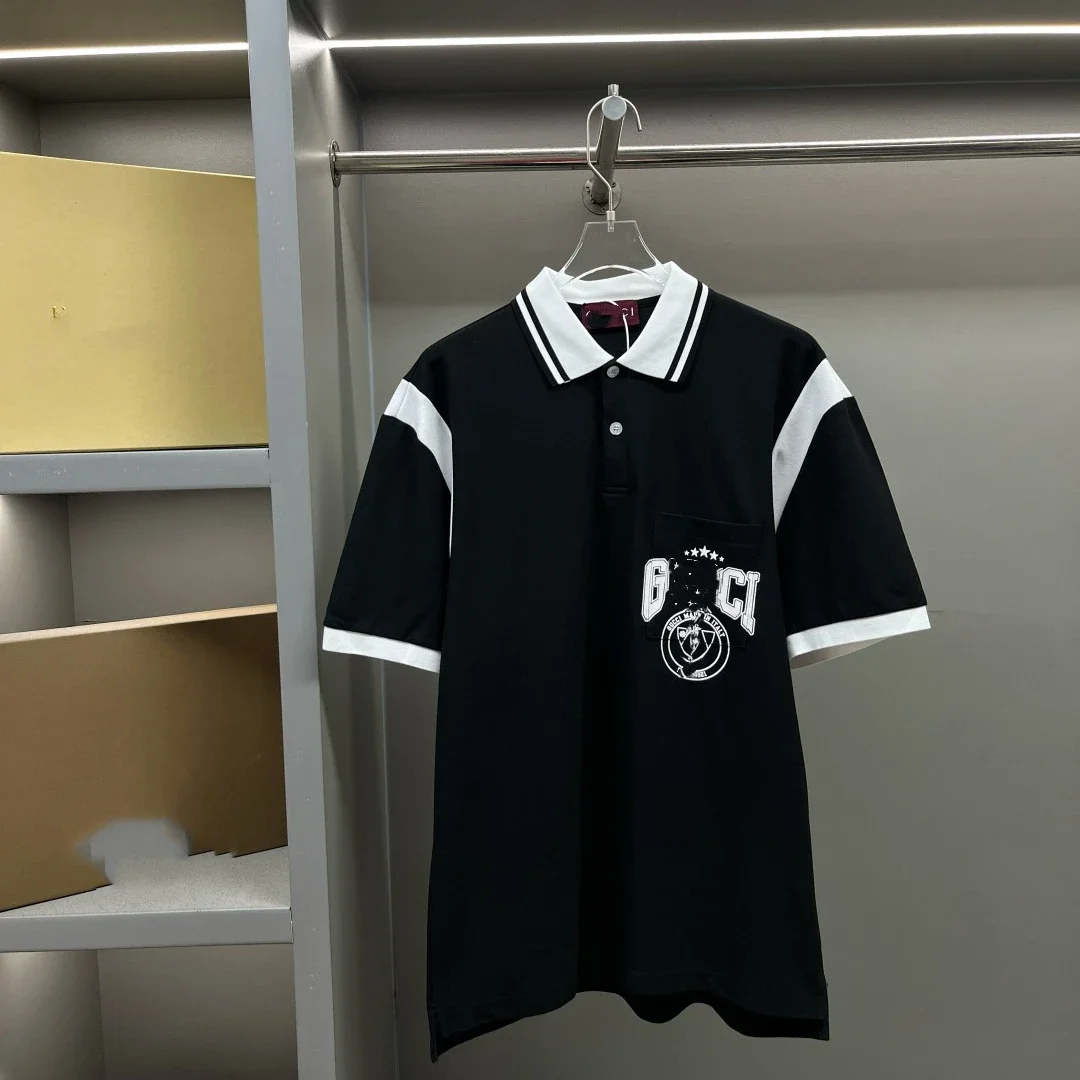 GU Unisex Color-Block Printed Pocket Polo