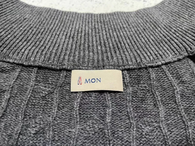 Moncler Stand Collar Wool Down Jacket Detail