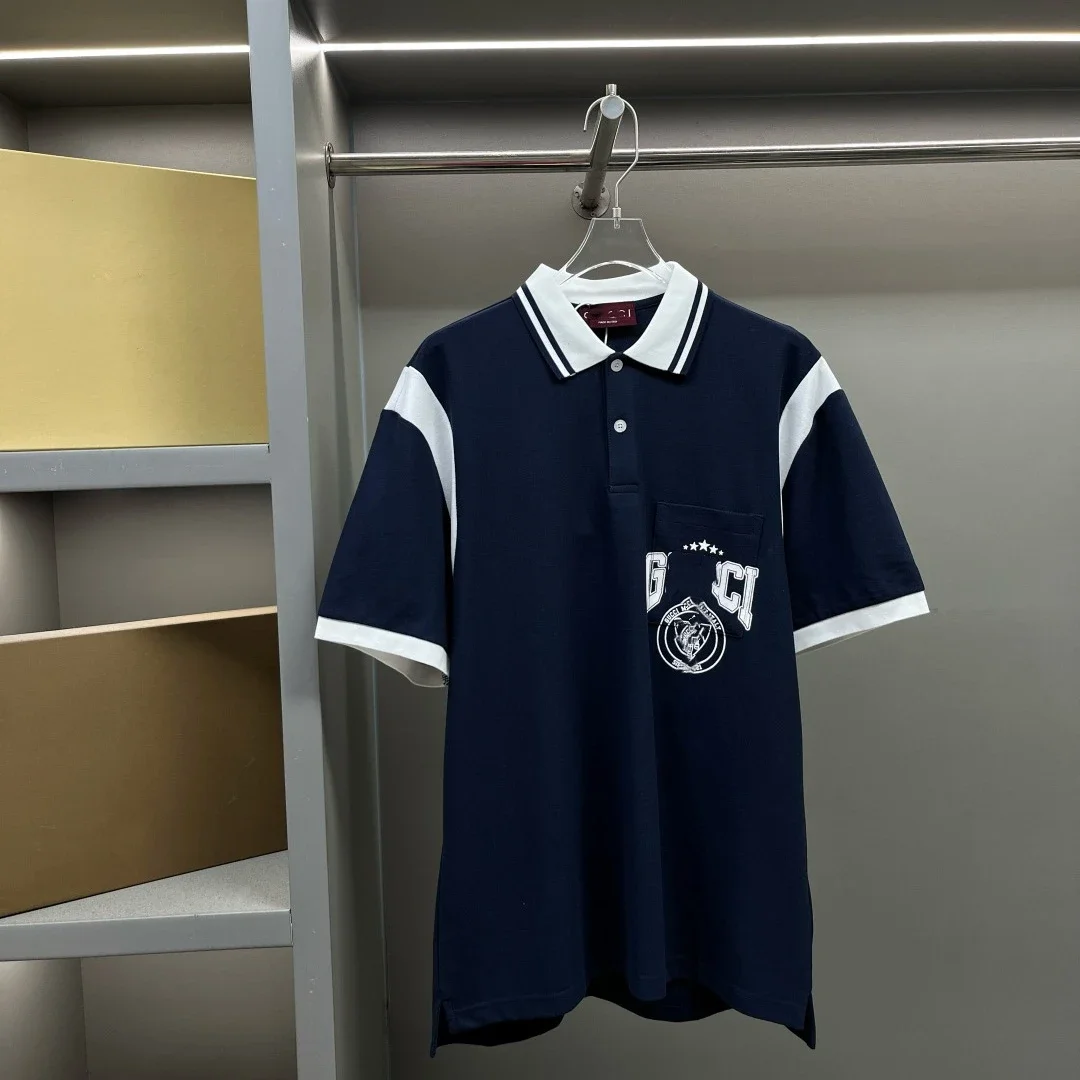 GU Unisex Color-Block Printed Pocket Polo