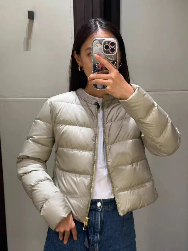 Mengjia Laurine Women's Short Down Jacket Detail