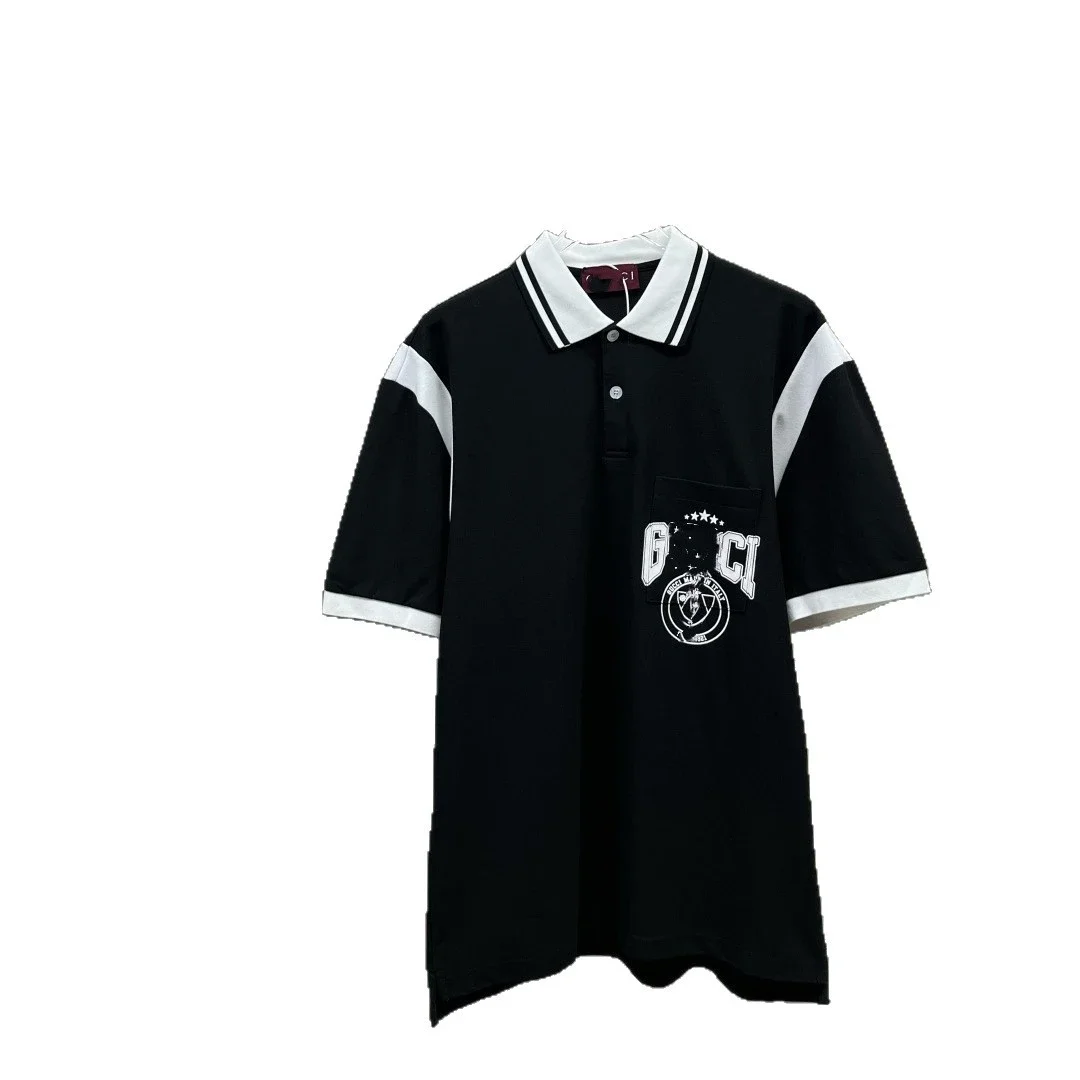 GU Unisex Color-Block Printed Pocket Polo