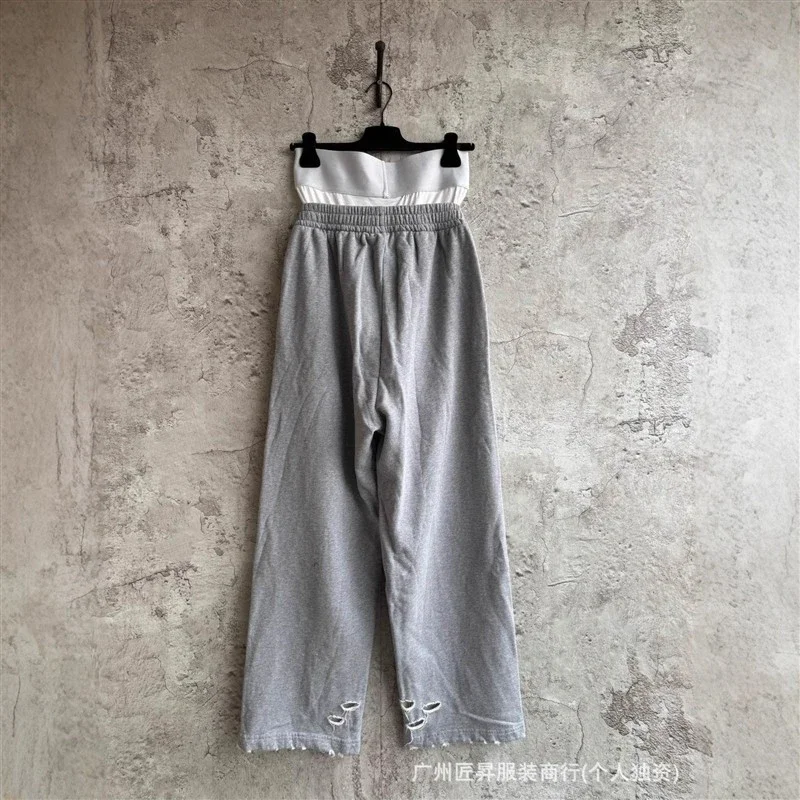 Paris Home New Straight Patchwork Pants