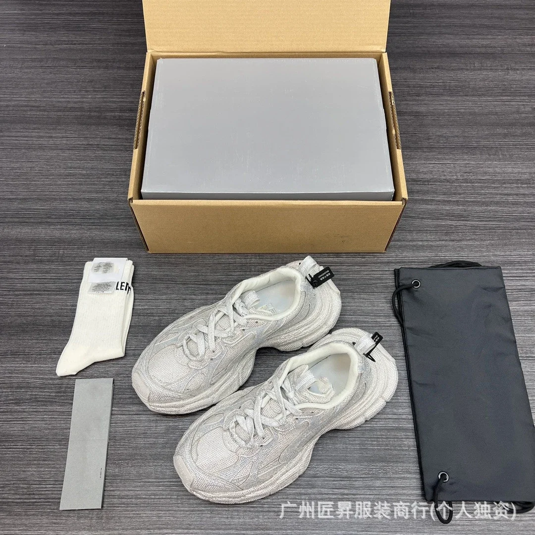 2025 Paris 3XL Diamond-Studded Couple's Sneakers