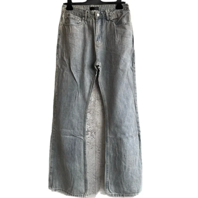 Authentic Balenciaga Micro-flared Jeans Unisex Slim Detail
