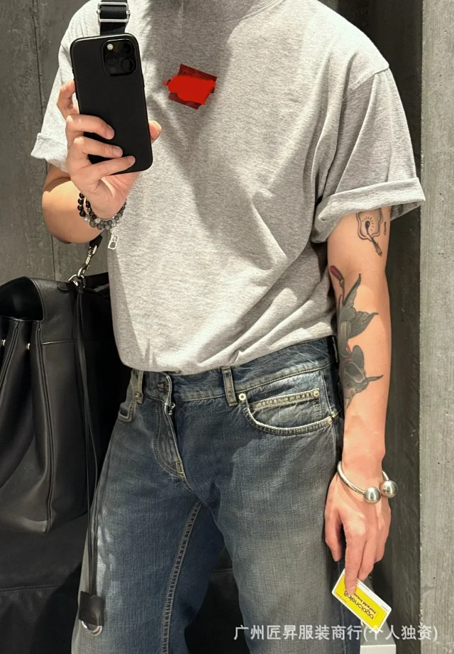 Paris Family Unisex Embroidered Tape Tee Detail