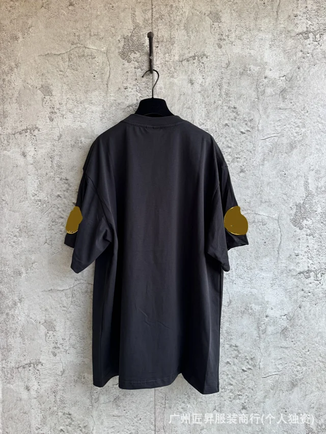 Paris Home Unisex Embroidered Loose T-Shirt Detail