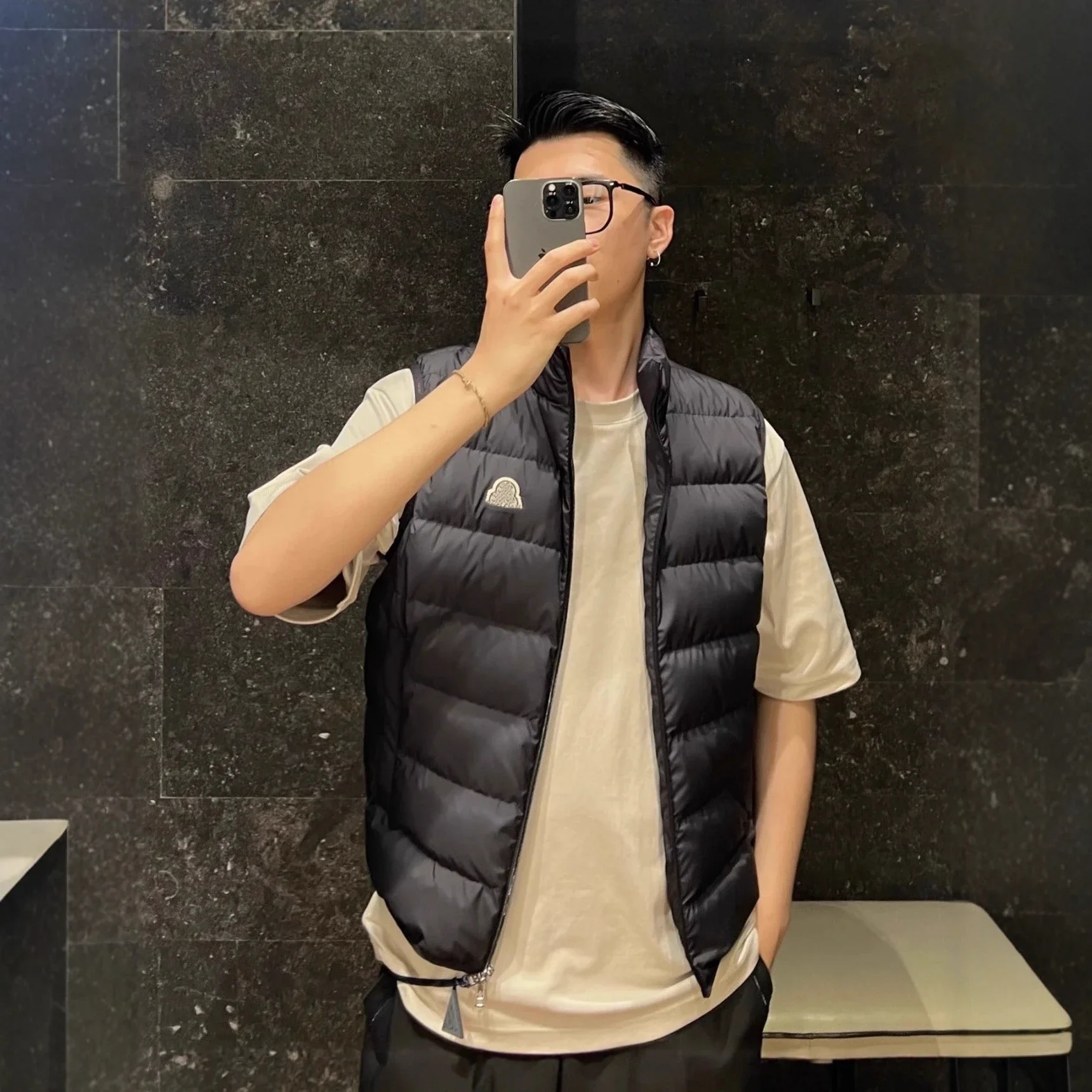 Mengjia 25SS Contrin Sleeveless Down Vest