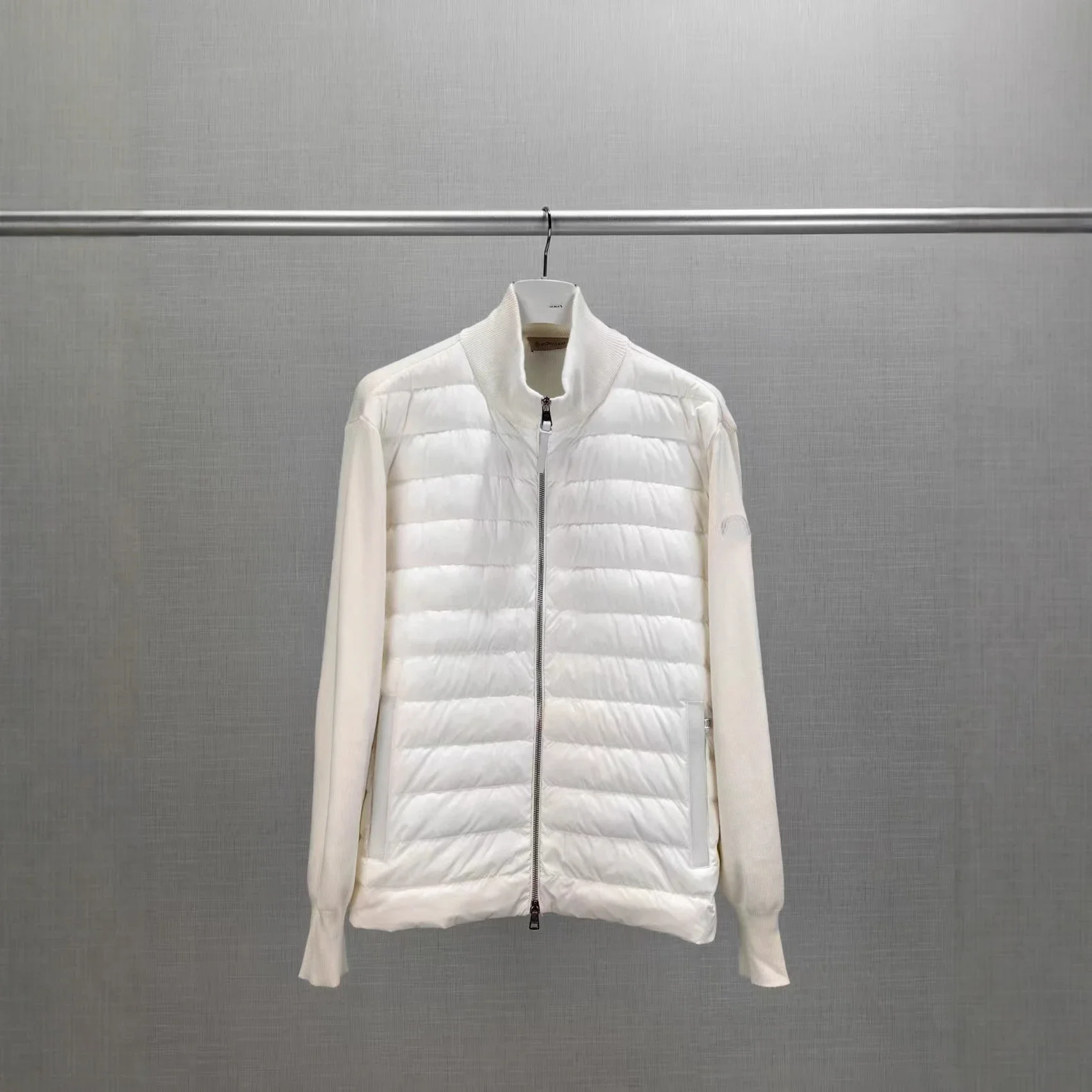 Mengjia Men's Cardigan Knit Down Jacket