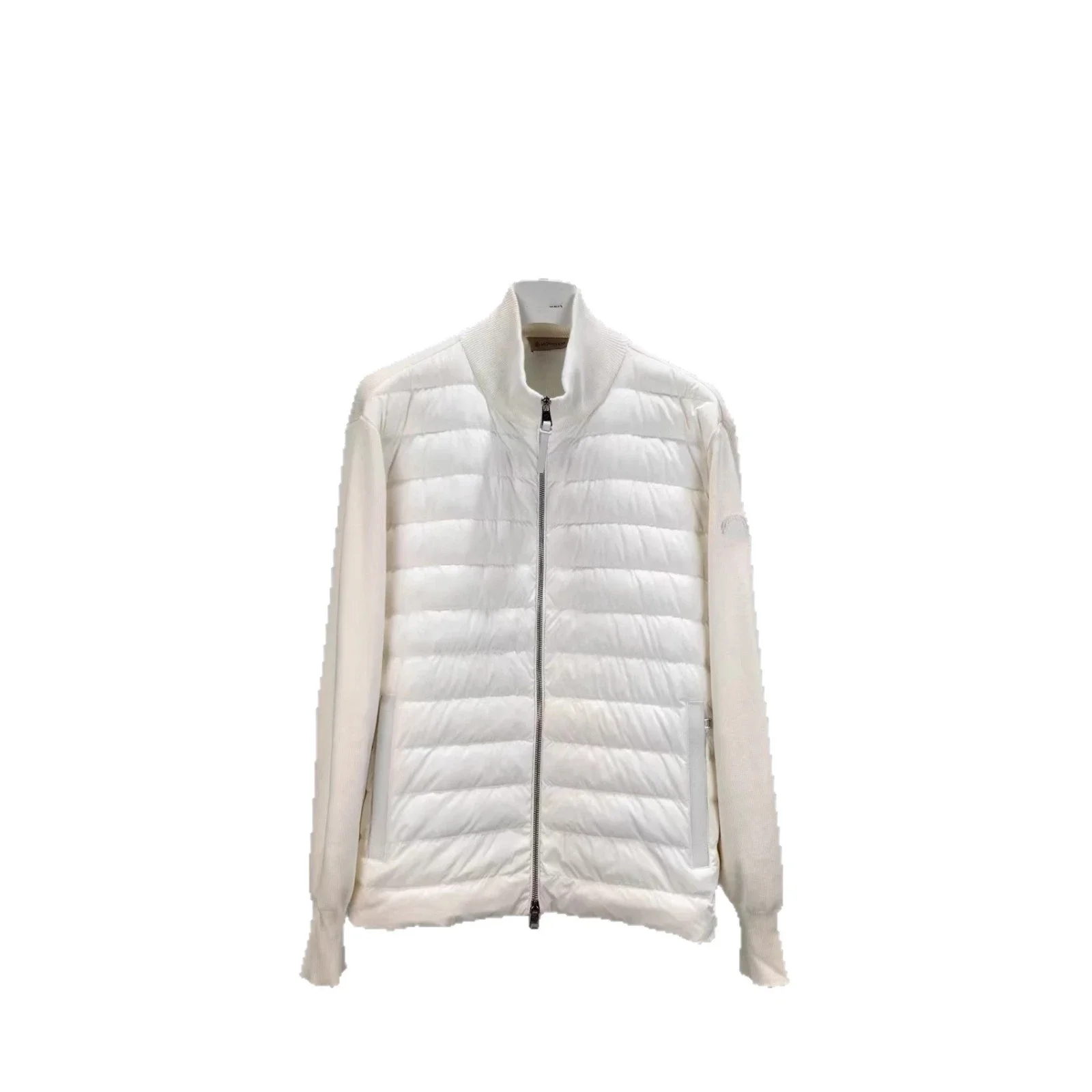 Mengjia Men's Cardigan Knit Down Jacket
