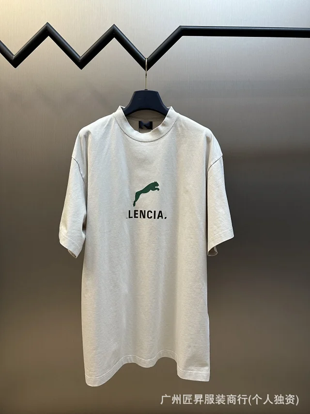 Authentic Balenciaga Paris Print Washed Tee Detail