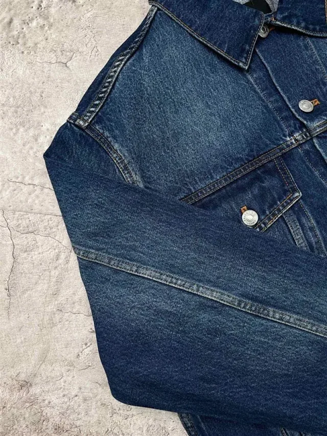 Shijia Coca-Cola Embroidered Vintage Denim Jacket Detail
