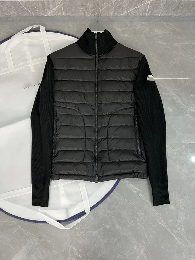 Meng Men's Corduroy Patchwork Down Jacket Detail