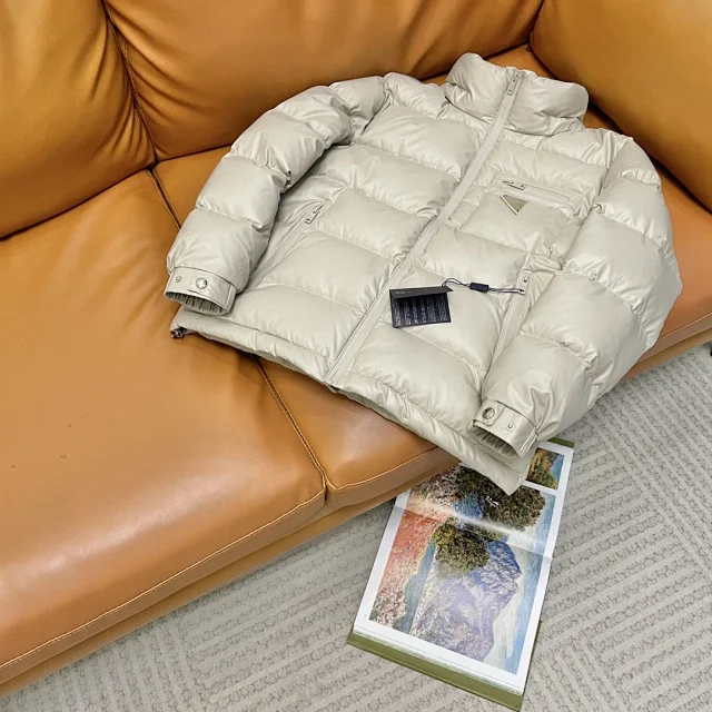 PRA2025 Unisex Minimalist Hooded Down Jacket Detail