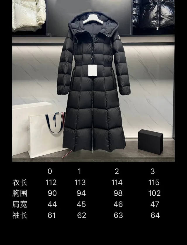 MMeng Fauco Women's Princess Long Hooded Goose Down Coat Detail