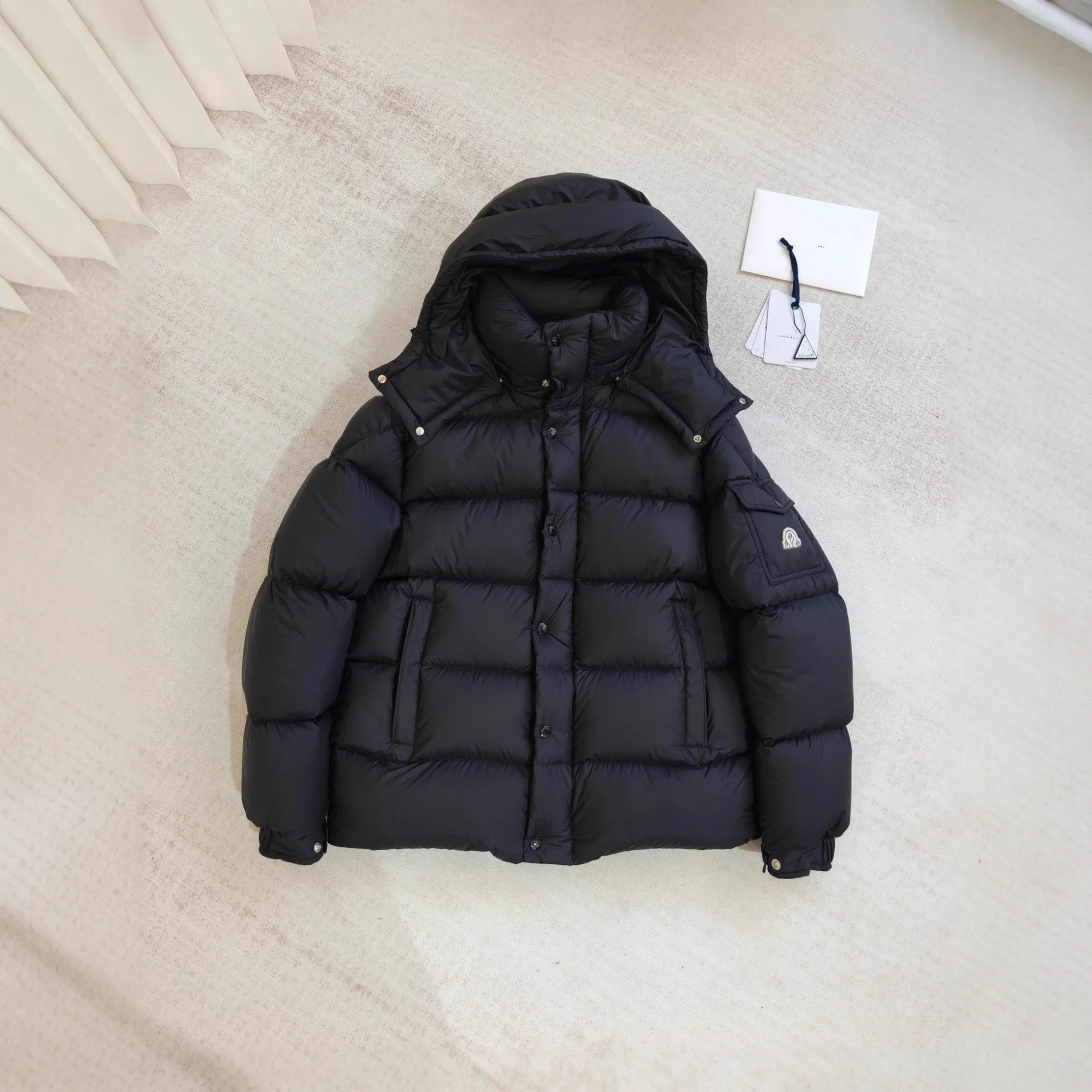 Moncler Maya Matte Hooded Down Jacket