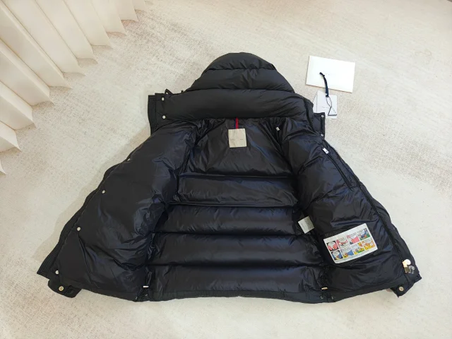 Moncler Maya Matte Hooded Down Jacket Detail