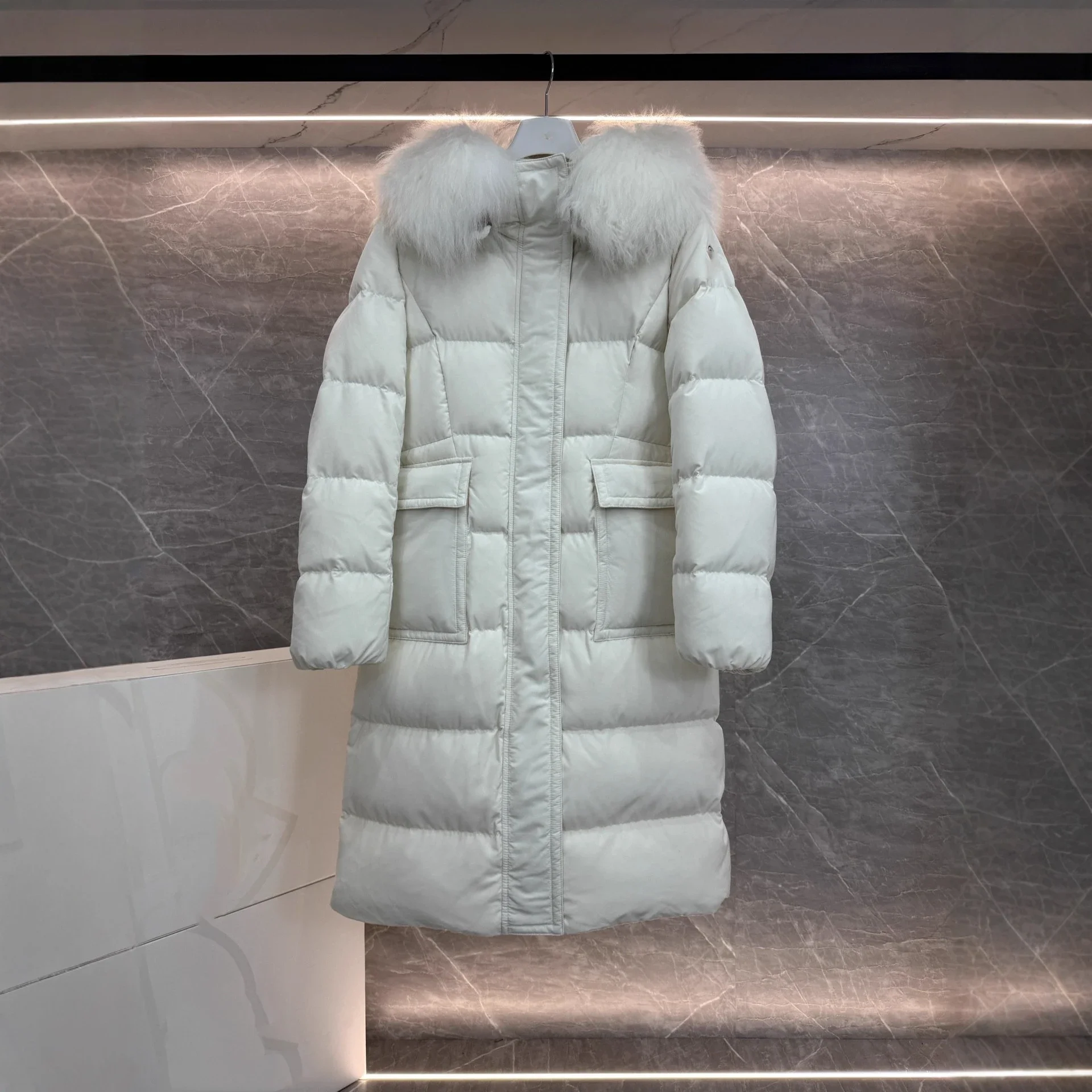 New Mengjia Women's Long Hooded Puffer