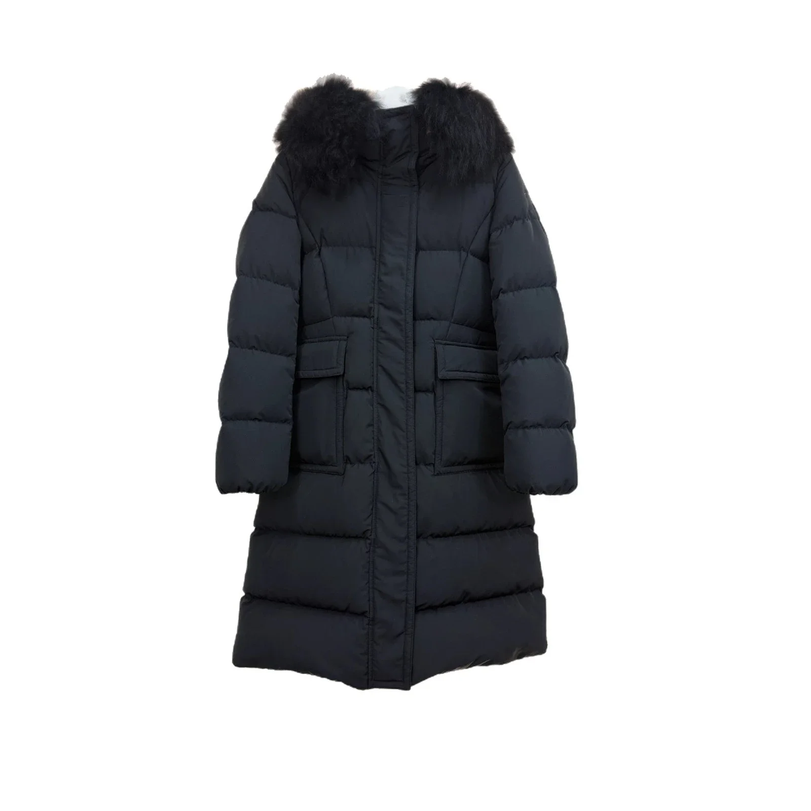 New Mengjia Women's Long Hooded Puffer